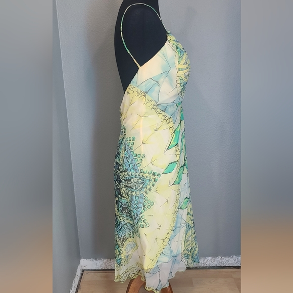 Nicole Bakti Vintage Low Back Silk Pleated Dress - Picture 4 of 14